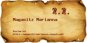 Magasitz Marianna névjegykártya